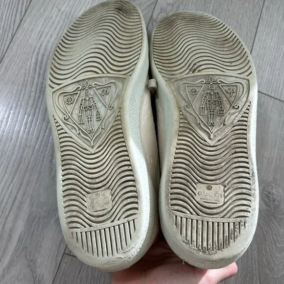 Gucci Ace GG Embossed White Sneakers - Picture 5 of 11